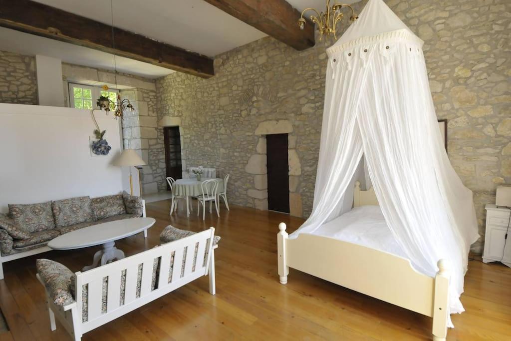 Chateau Barayre - Beautiful 12Th Century Castle With Pool And Large Garden Laussou Exterior foto